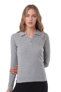 KOSZULKA POLO damska z długim rękawem JHK POPL-200 LS granatowa NY r. S