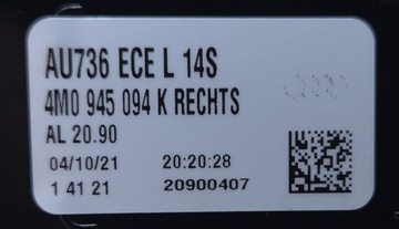 фото thumb №12, Лампы зад led динамичный audi q7 4m 4m0945093k 4m0945094k