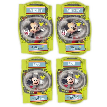 РОЛИКОВЫЕ ЗАЩИТЫ, ВЕЛОСИПЕДНЫЕ ЗАЩИТЫ НА локти и колени MICKEY MICKEY 4 шт.