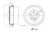 фото thumb №4, Гальмівні барабани гальмівні 2szt. задня skoda rapid 1.0-1.6d 07.12- febi bilstein