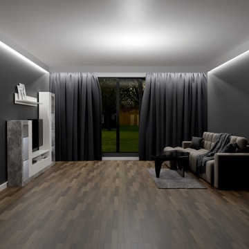 Maskownica Karnisza LED Biała Twarda Listwa MK-10