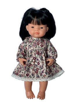 Sukienka dla lalki Miniland 38 cm w kwiaty