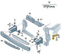 фото thumb №12, Направляющая ползун бампера audi a4 8k0807284h
