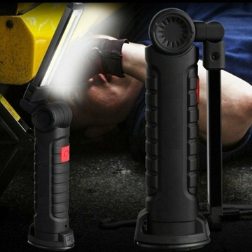 LAMPA WARSZTATOWA LATARKA USB 5w1 DO WARSZTATU, aż 1200 mah LED Z MAGNESEM