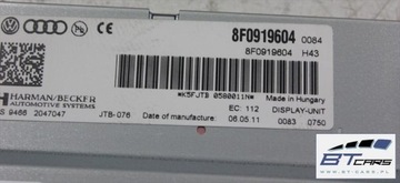 фото thumb №15, Audi a4 a5 q5 набор mmi 3g+ монитор + считыватель + панель 8r0919609 8f1035666