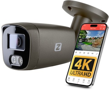 Комплект МОНИТОРИНГА из 4 камер POE 4K Ultra HD 8Mpx Серый