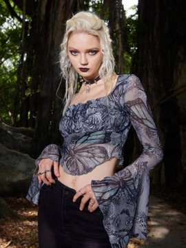 SHEIN ПРОЗРАЧНАЯ СИНЯЯ БЛУЗКА Shein