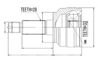 фото thumb №5, Шарнир наружный mazda 6 gh 2.0 atm 2.5i 07-13 nty