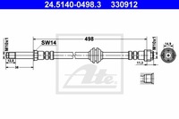 фото thumb №2, Ate шланг тормозной гибкий mercedes vito 03- pr