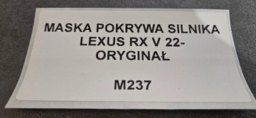 фото thumb №9, Капот кришка двигуна lexus rx v 22- оригінал
