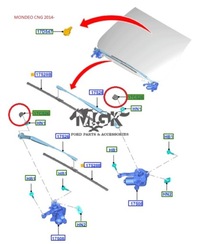 фото thumb №10, Заглушка рычага дворники перед mondeo kuga _ 4873490 _ 8g13-17d515