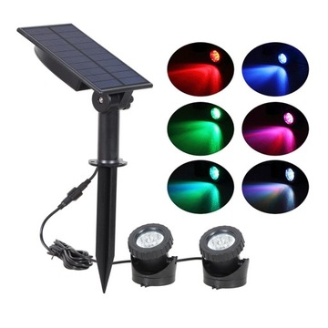 Погружной солнечный светильник для пруда, светодиод RGB