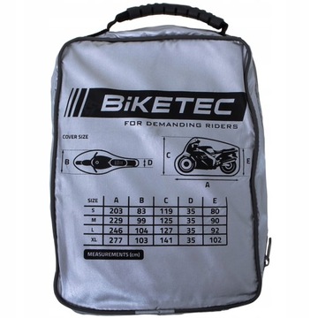 ВОДОНЕПРОНИЦАЕМЫЙ ЧЕХОЛ ДЛЯ МОТОЦИКЛА BIKETEC L