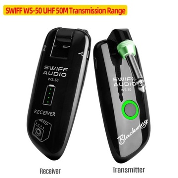 Ammoon MD-5G A8 Беспроводная гитарная система 5.8G 2.4G Перезаряжаемый передатчик