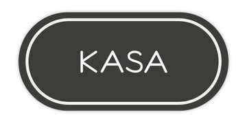 Информационная наклейка с надписью CASH 25,5 х 12 см, вырезанная по контуру.
