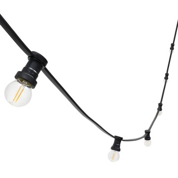 Профессиональная садовая гирлянда 45м 9xE27, IP44 черная для улицы Newled