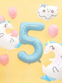 НАБОР из воздушных шаров, свечей, украшений на день рождения 2-ЛЕТНЕГО.