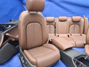 фото thumb №14, Audi a6 c7 комплект сидіння шкіра perforowana коричневі з підігрівом 30 km oem