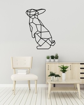 Dekoracja ścienna do sypialni nad łóżko A066 ZAJĄC 90x66 cm dekor 3D