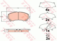 фото thumb №16, Тормозные колодки тормоз. nissan x-trail 13- перед