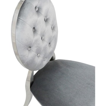 Гламурный стул Ludwik Dark Grey, современные стулья, стеганые с пуговицами
