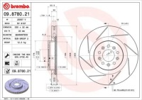 фото thumb №4, Brembo 09.8780.21 диск тормозная