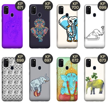 ETUI DO SAMSUNG GALAXY M21 WZORY SŁOŃ SŁONIE SŁONIKI OBUDOWA POKROWIEC CASE