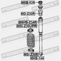 фото thumb №11, Febest подкладка амортизатор. mitsubishi t. colt z32a/z34a/z36a/z37a/z38a/z39a