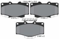 фото thumb №3, Гальмівна колодка гальмівний kpl. перед pasuje do: toyota 4 runner ii, 4 runner iii,