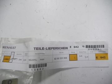 фото thumb №11, Клема мінусова renault master iii оригінальний номер 8200533908