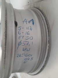 фото thumb №16, Диски алюмінієві volkswagen oem номер 2k5601025e 6.0" x 16" 5x112 et50