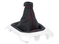 фото thumb №1, Jeep renegade 14-18 чохол перемикання передач czarna шкіра червоні нитки