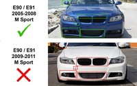 фото thumb №8, Накладка бампера m набір спліттер чорний блиск bmw e90 e91 2005-2008 mp