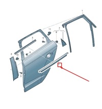 фото thumb №8, Audi a3 sportback 8v прокладка стёкла дверь задних левых 8v4839477 oem