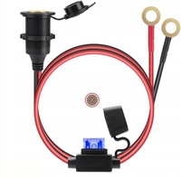 фото thumb №10, Роз'єм прикурювача монтажні з запобіжник 15a 8,4 mm 12v 24v 16awg 3m.