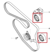 Набір ролик ремінь багаторучейковий натягувача ролики ina bmw e90 320i n46 Оригінал, фото thumb