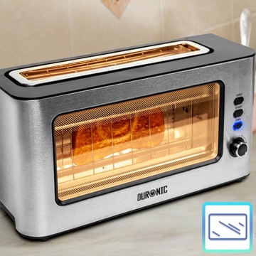 Тостер Duronic TB10 с окном из нержавеющей стали