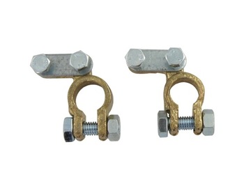 фото thumb №1, Клеммы do акумулятора латунные стандарт kpl. 2 szt.