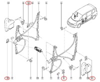 фото thumb №3, Підкладка кліпса скло renault laguna ii espace iv 8200006887