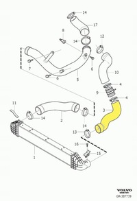 фото thumb №2, Turbo труба інтеркулер volvo xc70 2.4 31370210