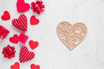 Деревянный декор HEART OPEN 2 10см СВАДЕБНЫЙ