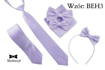 Opaska z kokardką do włosów elegancka rozm.uniwers. WRZOSOWA LILIOWA