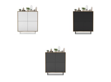 Комод Industrial Loft Wotan, белый МАТ