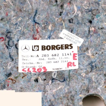 фото thumb №10, Mercedes cl203 ізоляція колісна арка задньої лівий