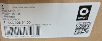 фото thumb №16, Лампа права перед smart fortwo iii 2014- led оригінальна нова a4539069400