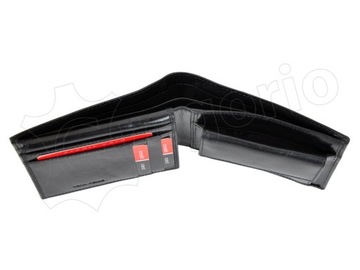 Мужской кожаный кошелек RFID PIERRE CARDIN BLACK