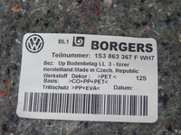 фото thumb №7, Килимок обшивка vw up! up skoda citigo seat mii 3d 3 двері 1s3863367f