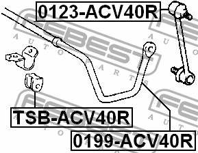 ТЯГА СТАБИЛИЗАТОРА ЗАДНЯЯ Л=П TOYOTA CAMRY 2.0 2.4