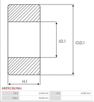 Игольчатый роликоподшипник ABE9136(INA) (продукт INA)