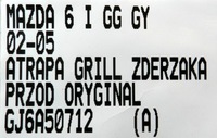 фото thumb №9, Решітка радіатора решітка радіатора бампера mazda 6 i gg gy 02-05